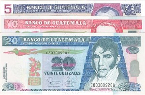 Guatemala - 5, 10, 20 Quetzales - P-106, 107, 108 - 2003 dated Foreign Paper Money